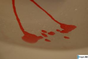 The girl in the bathroom plays with wax. Thumb 14