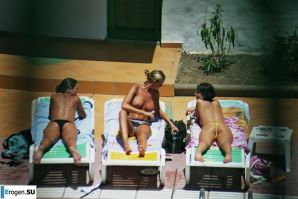 Girls sunbathe topless near the pool. Part 2. Thumb 31