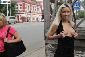 Nastya from Samara walks around the city and shows herself. Part 2. Thumb 15