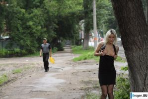 Nastya from Samara walks around the city and shows herself. Part 7. Thumb 39