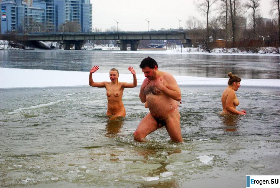Ukrainian nudists in winter. Part 2. Photo 13
