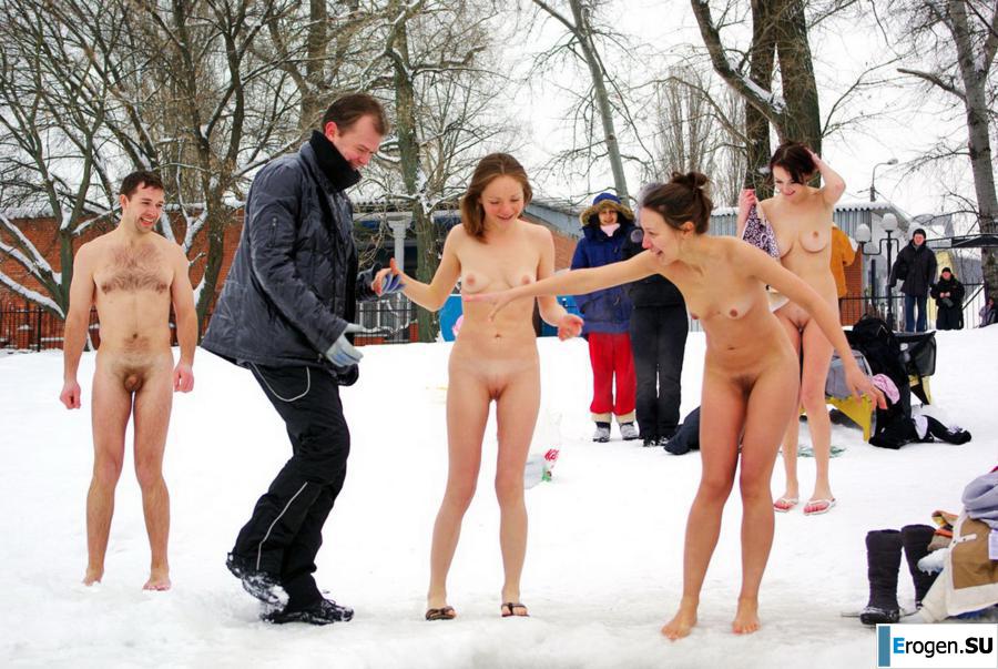 Ukrainian nudists in winter. Part 2. Photo 21