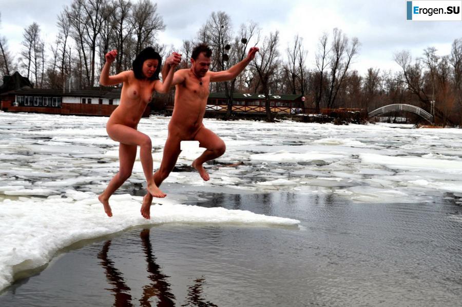Ukrainian nudists in winter. Part 2. Photo 26