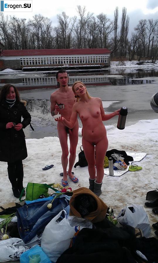 Ukrainian nudists in winter. Part 4. Photo 17