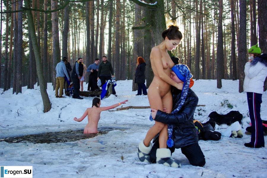 Ukrainian nudists in winter. Part 4. Photo 34