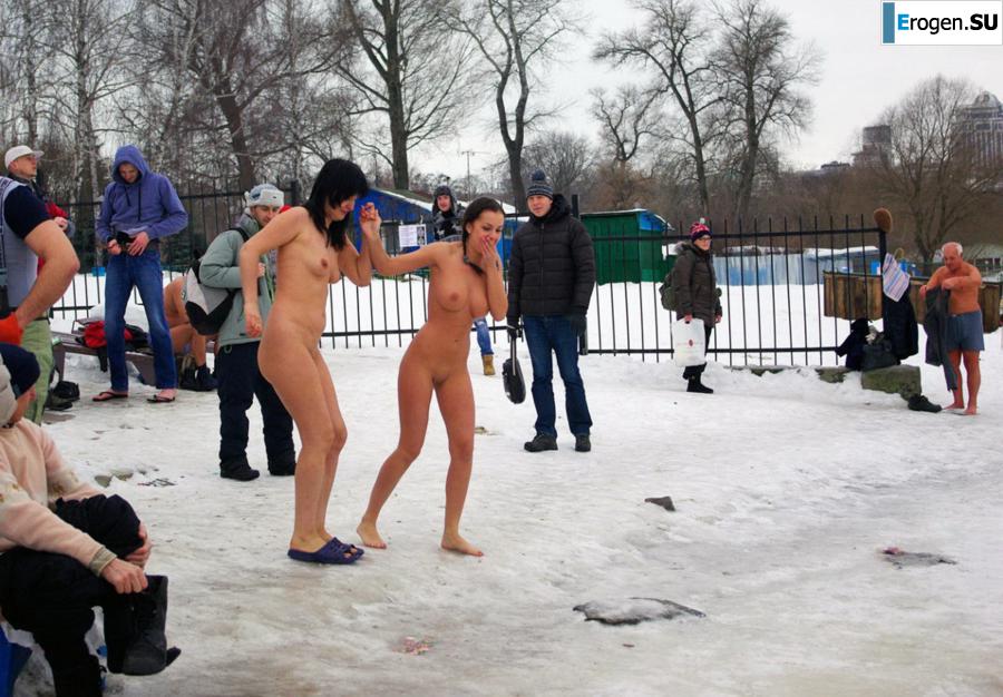 Ukrainian nudists in winter. Part 6. Photo 17