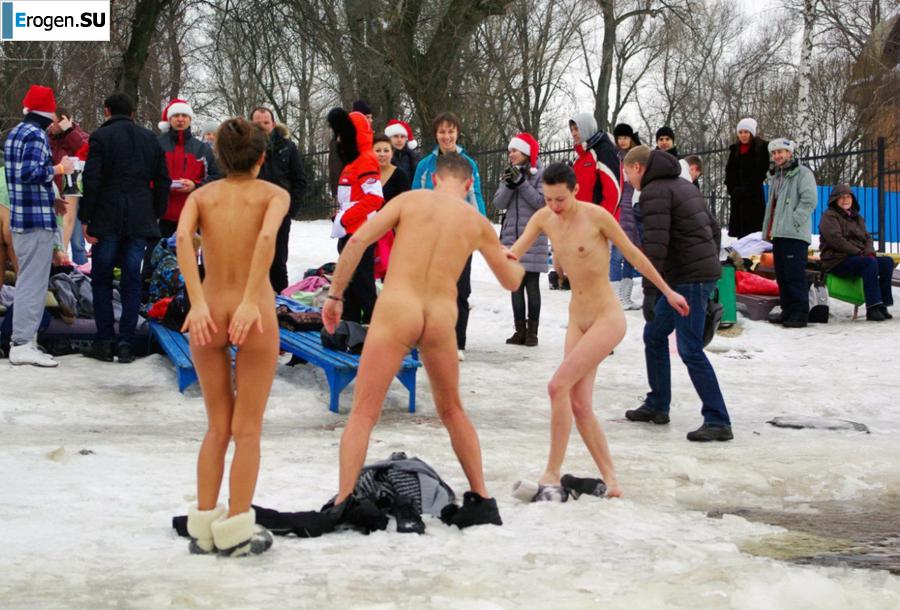 Ukrainian nudists in winter. Part 7. Photo 23