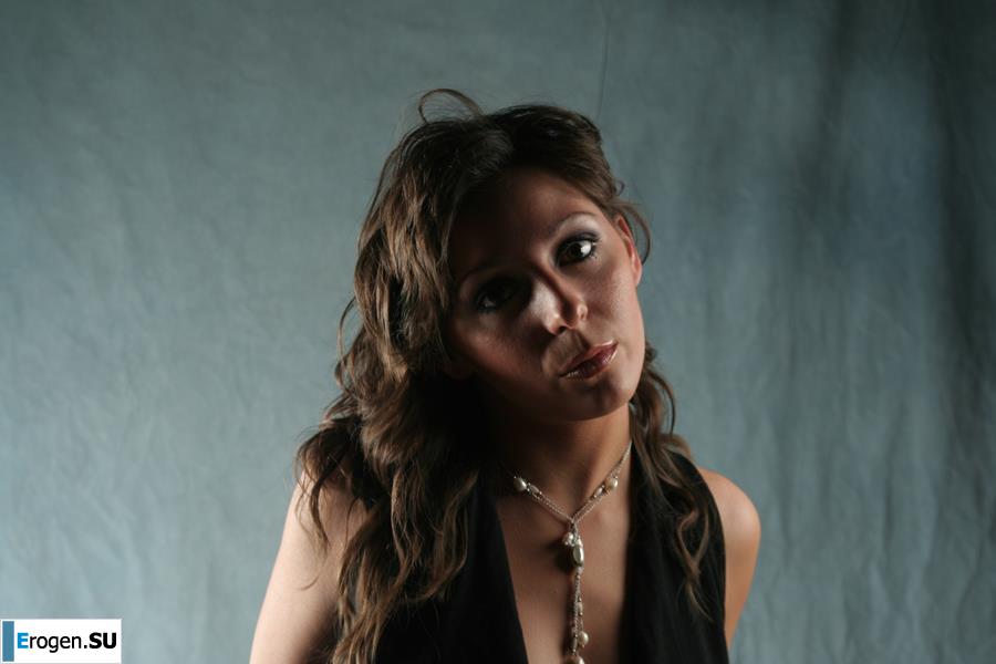 Charming brunette in a home and studio photo shoot. Part 2. Photo 25