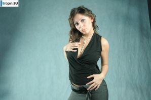 Charming brunette in a home and studio photo shoot. Part 2. Thumb 29