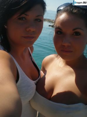 on the beach between us girls. Thumb 23