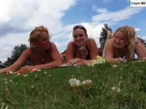 три подружки скромно шалят. Эскиз 33