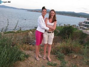 tanned girlfriends on a rocky shore. Thumb 39