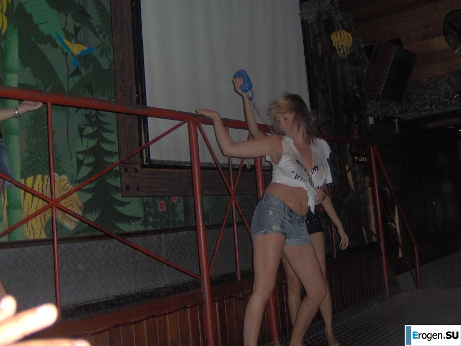 competition of wet t-shirts in a night club. Photo 38