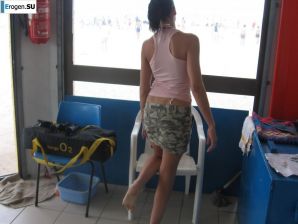 sexy baby lifeguard on the beach. Thumb 13