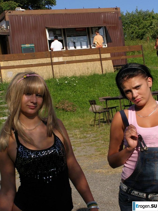 two girlfriends without bras by the river. Part 2. Photo 45