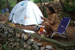 the nudist at the campsite is resting. Thumb 11