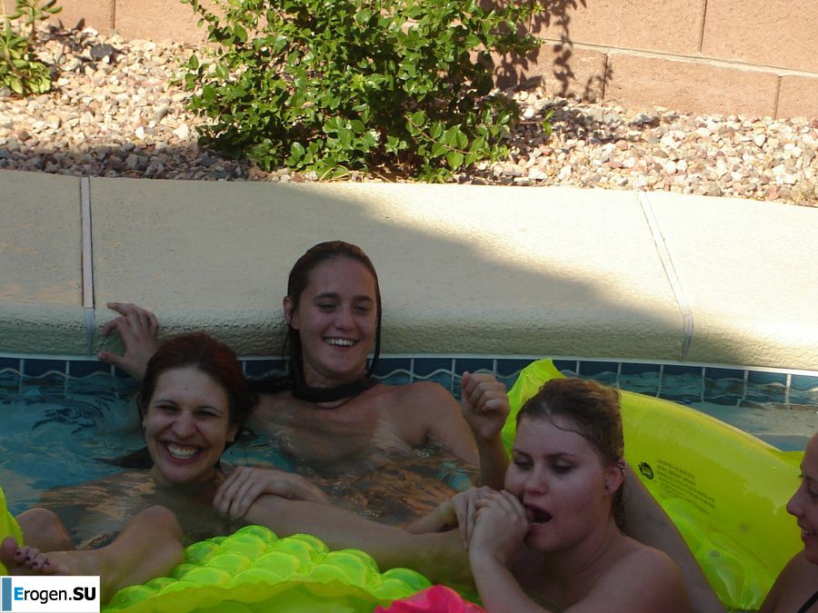 Стройные девушки зажигают на секс вечеринке у бассейна. Фото 36