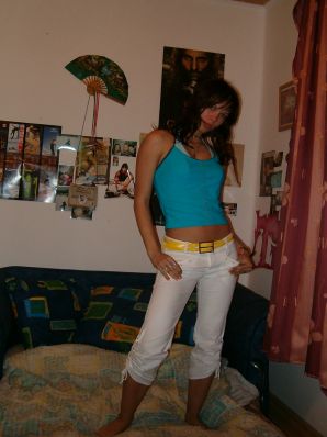 A pretty student is almost undressed on camera. Thumb 14