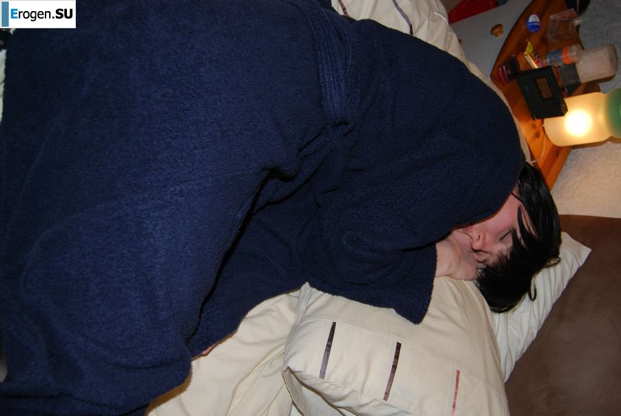 A fluffy chick in lace underwear pleases herself with her fingers. Photo 23