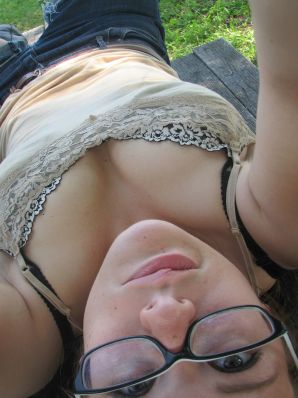 A girl with large breasts poses in clothes and then undresses. Part 2. Thumb 9