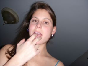 A cheerful girl poses in front of a guy in underwear, and afterwards pleases himself with a finger. Part 2. Thumb 11