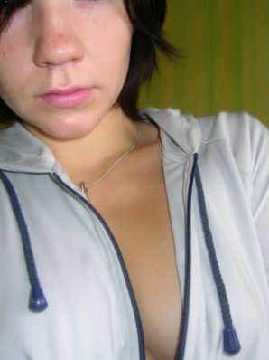 A naughty brunette with small breasts poses at the mirror. Thumb 8