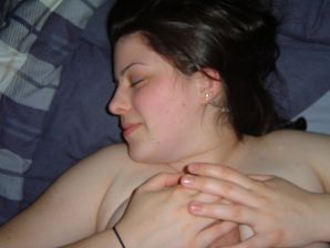 A naked girl shows her breasts, but is shy. Thumb 10