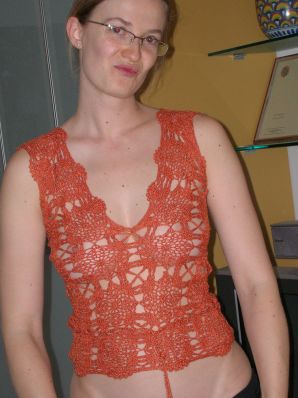 A tall blonde with wide hips undressed at home and showed tits. Part 2. Thumb 18