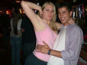 A blonde in pink panties drank and spread her legs in a billiard club. Thumb 39