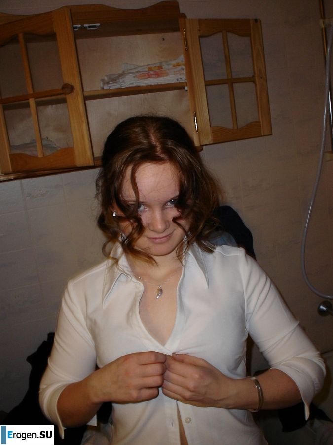 A blue-eyed minx with a pierced nipple plays with her panties. Part 2. Photo 5