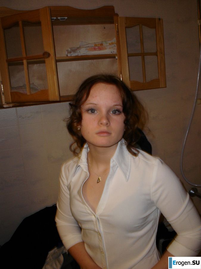 A blue-eyed minx with a pierced nipple plays with her panties. Part 2. Photo 6