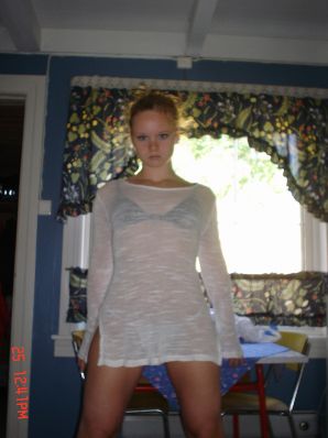 A blue-eyed minx with a pierced nipple plays with her panties. Part 2. Thumb 21