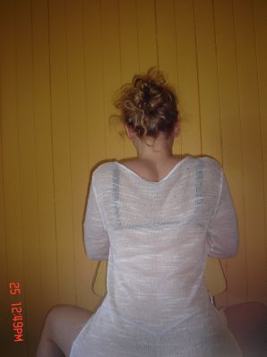 A blue-eyed minx with a pierced nipple plays with her panties. Part 2. Thumb 24