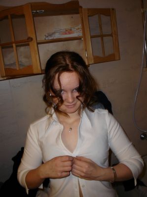 A blue-eyed minx with a pierced nipple plays with her panties. Part 2. Thumb 5