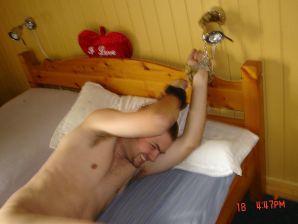 A blue-eyed minx with a pierced nipple plays with her panties. Part 2. Thumb 54