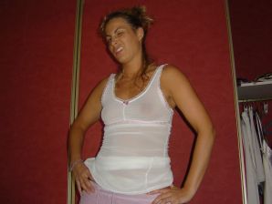 A mature woman changes into a schoolgirl and has sex. Thumb 19