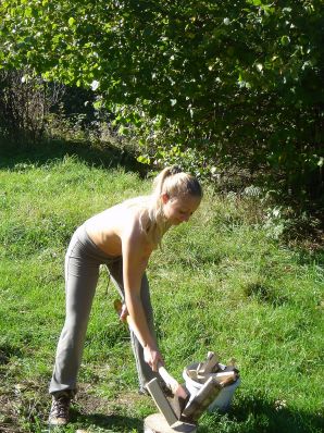 Cute blonde in pink panties showed tight boobs. Part 2. Thumb 21