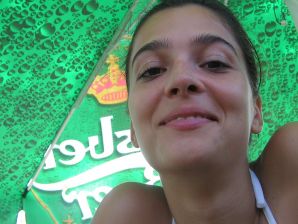 Seductive Latina poses naked on vacation in front of a guy. Thumb 17