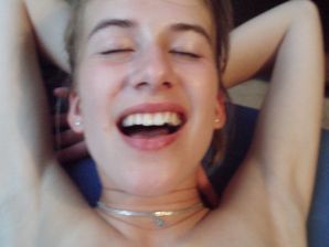 A woman caresses herself spreading her legs apart on the camera. Thumb 13