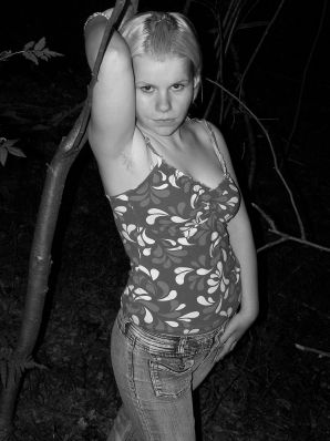 Appetizing magnificent blonde spread her legs right on the grass. Thumb 29