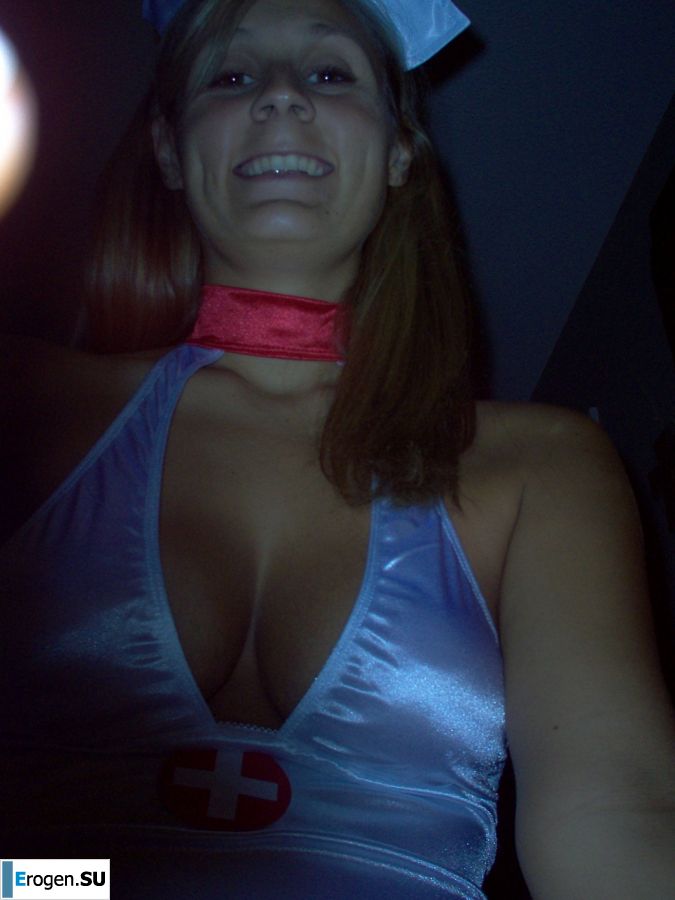 Seductive nurse masturbates on the couch. Photo 33