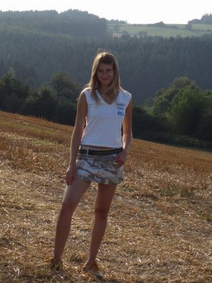 A woman caresses herself spreading her legs apart on the camera. Part 2. Thumb 16