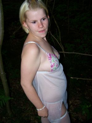 Appetizing magnificent blonde spread her legs right on the grass. Part 2. Thumb 20