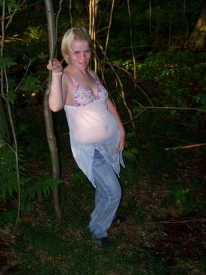 Appetizing magnificent blonde spread her legs right on the grass. Part 2. Thumb 6