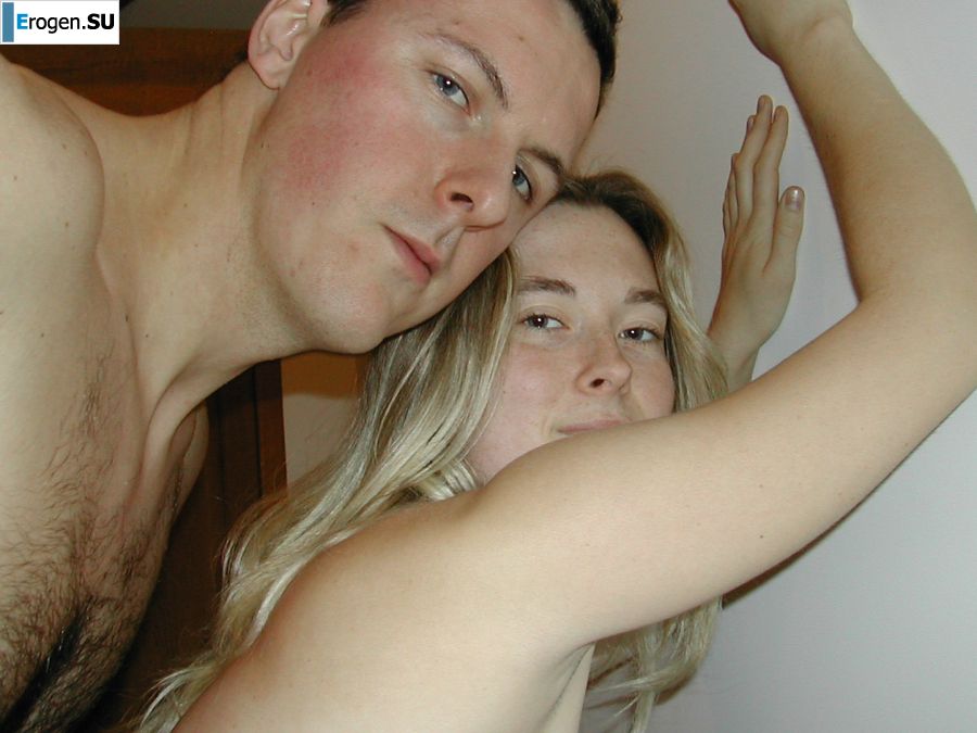 A blonde with a thin waist poses in front of her husband in the car and at home. Part 2. Photo 40