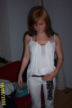 Student took off her panties and showed her wet labia. Thumb 40