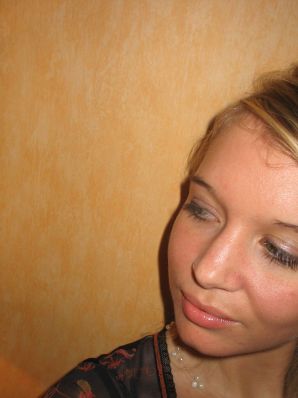 A young blonde in stockings spreads her legs on the couch. Part 2. Thumb 26