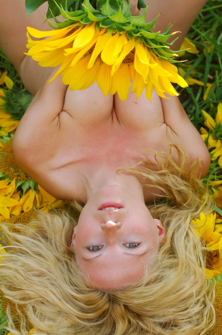 Hypatia K in Big Sunflowers. Thumb 23