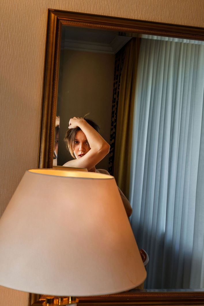 Giselle in Gold Lingerie. Thumb 38