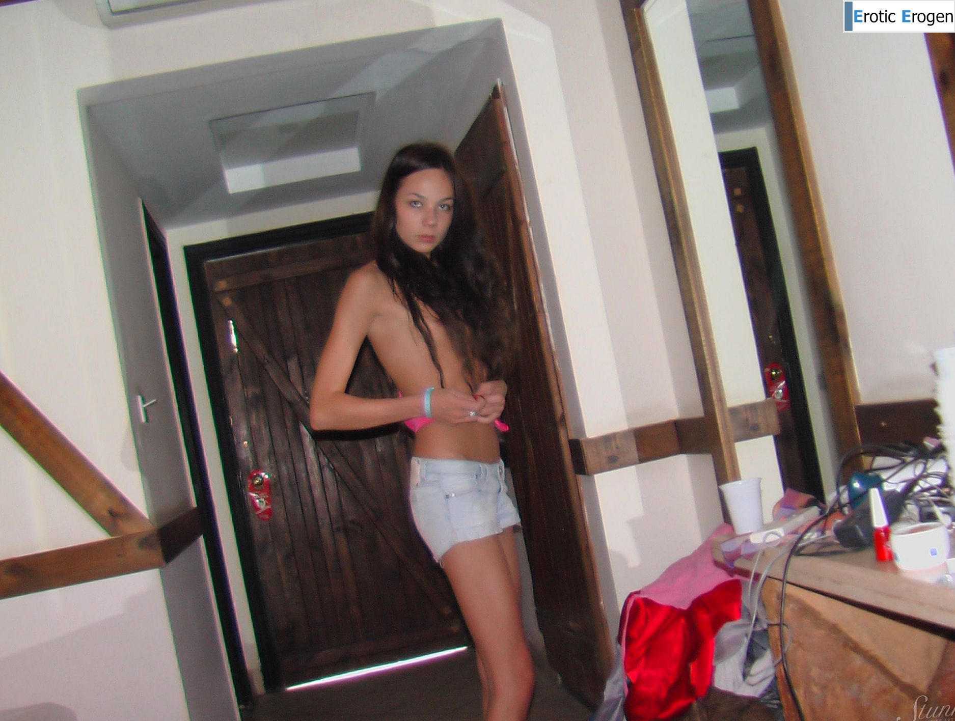Julia P in Bedroom Undressing. Picture 1